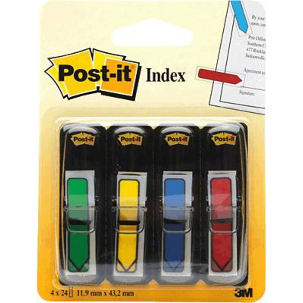 Post-it samolepící záložka 7000144924 červená, žlutá, zelená, modrá