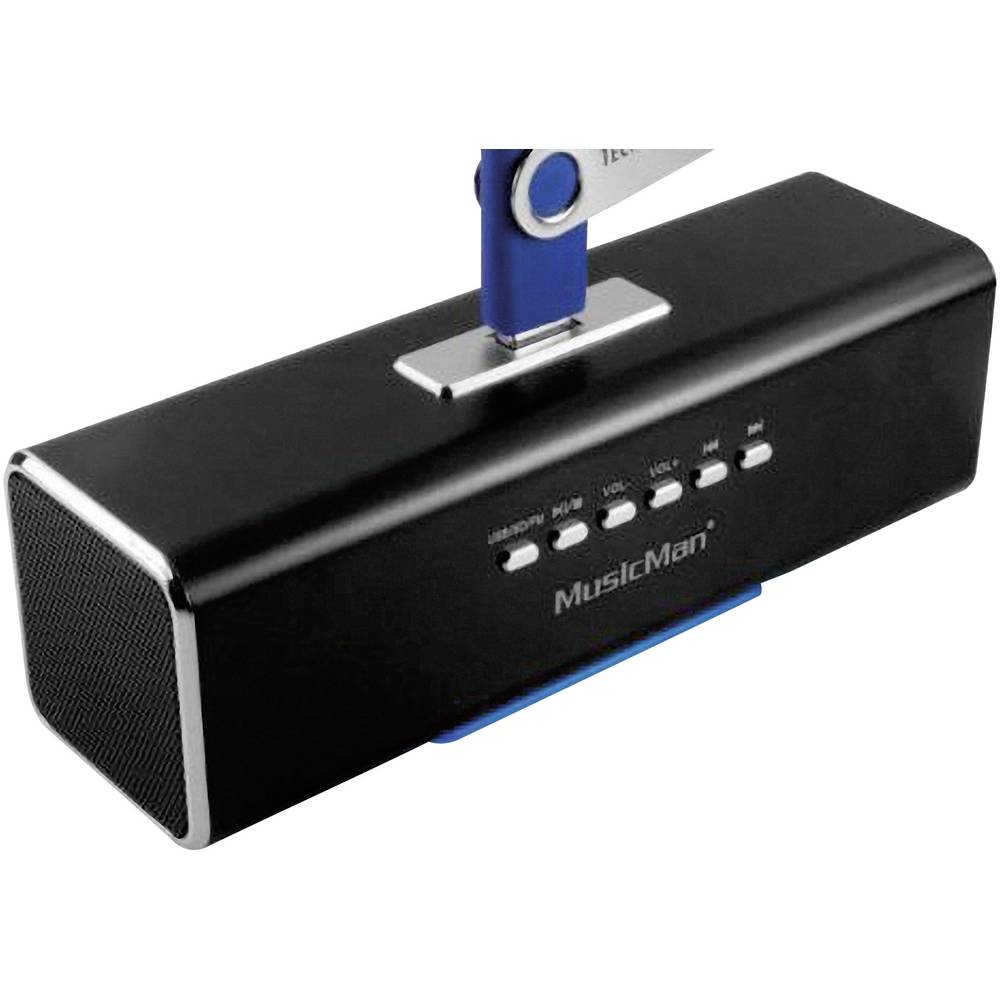 Technaxx MusicMan MA Lautsprecher mini reproduktor AUX, FM rádio, USB, SD paměť. karta černá