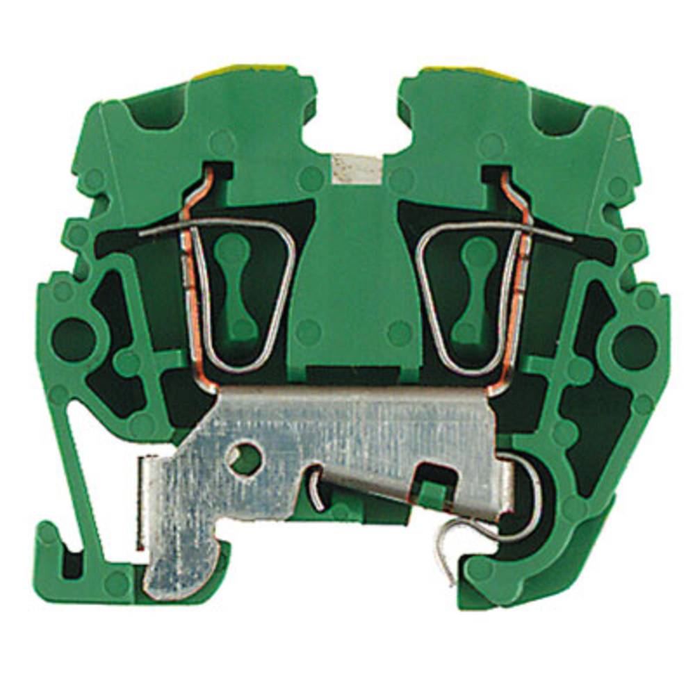 Z terminal earth terminal, PE terminal, Rated cross-section: 2,5 mm&sup2;, Tension clamp connection, Wemid, green / yell