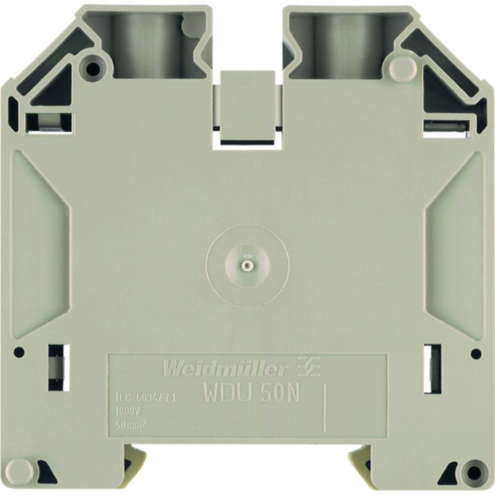 W-Series, Feed-through terminal, Rated cross-section: 50 mm², Screw connection, Direct mounting, Dark Beige WDU 50N 1820