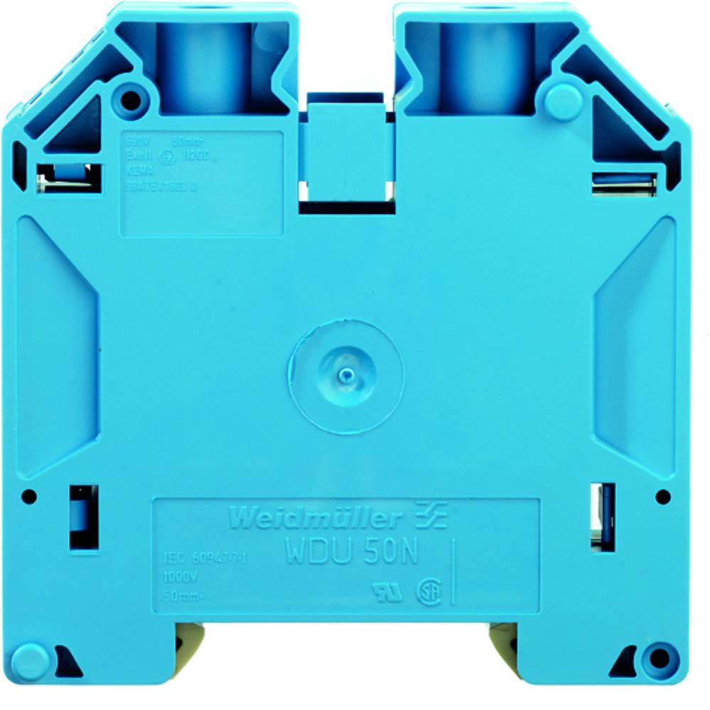 W-Series, Feed-through terminal, Rated cross-section: 50 mm², Screw connection, Blue WDU 50N BL 1820850000-10 Weidmüller