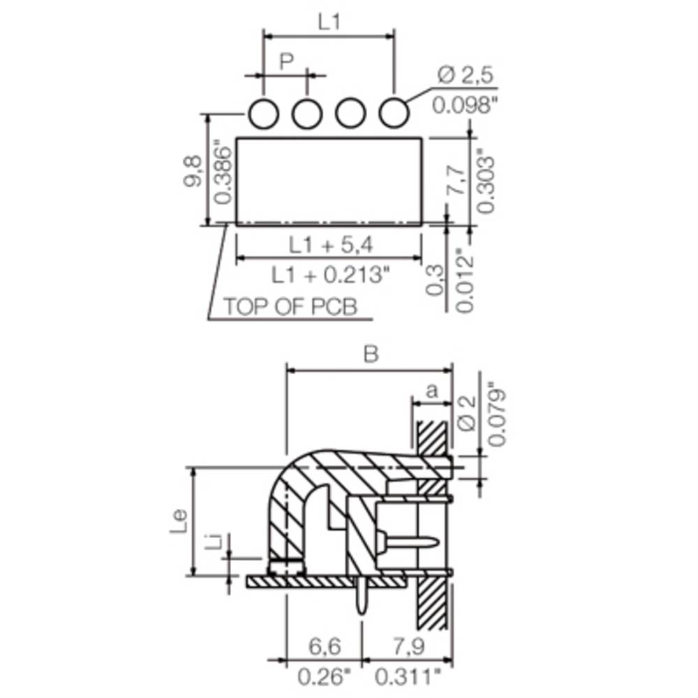 PCB plug-in connector, Accessories, Flood-light display, No. of poles: 8 SC 3.81 FLA 2.3/14.25 1979750000 Weidmüller Mno