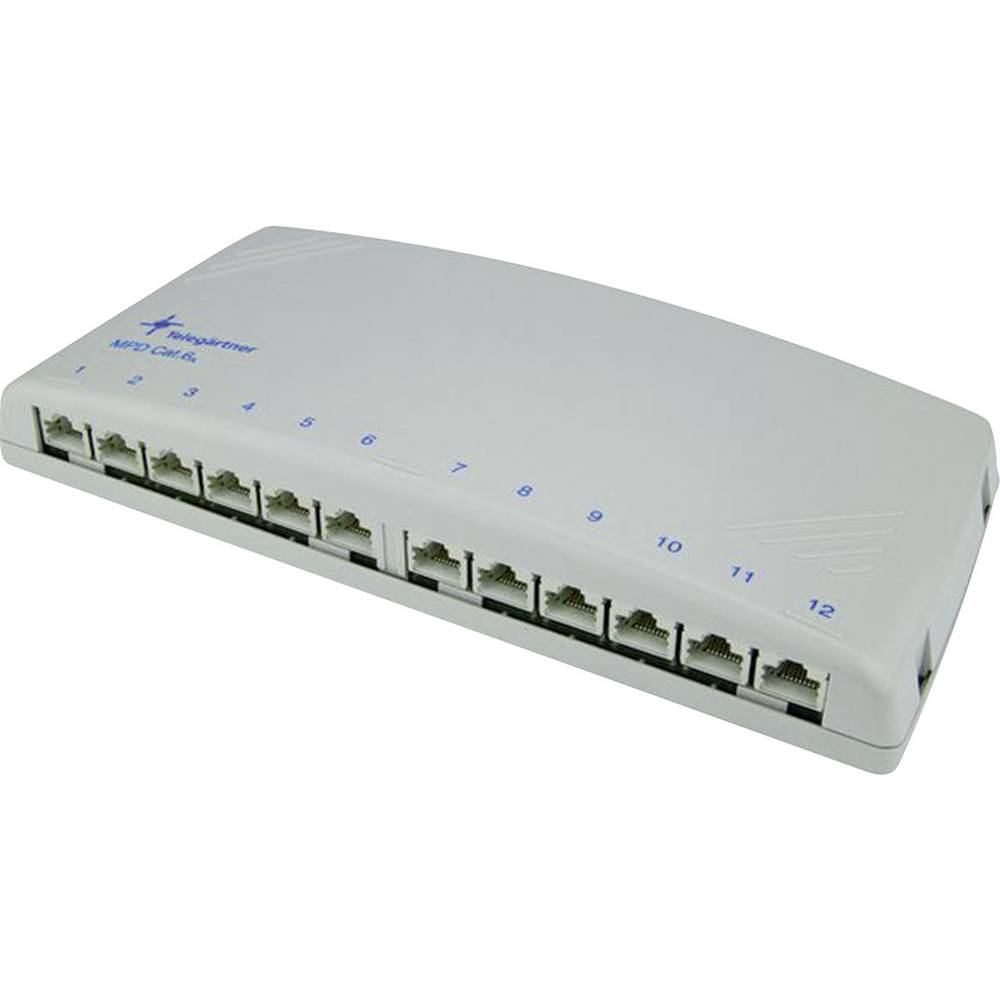 Telegärtner J02022A0052 12 portů síťový patch panel CAT 6A 1 U