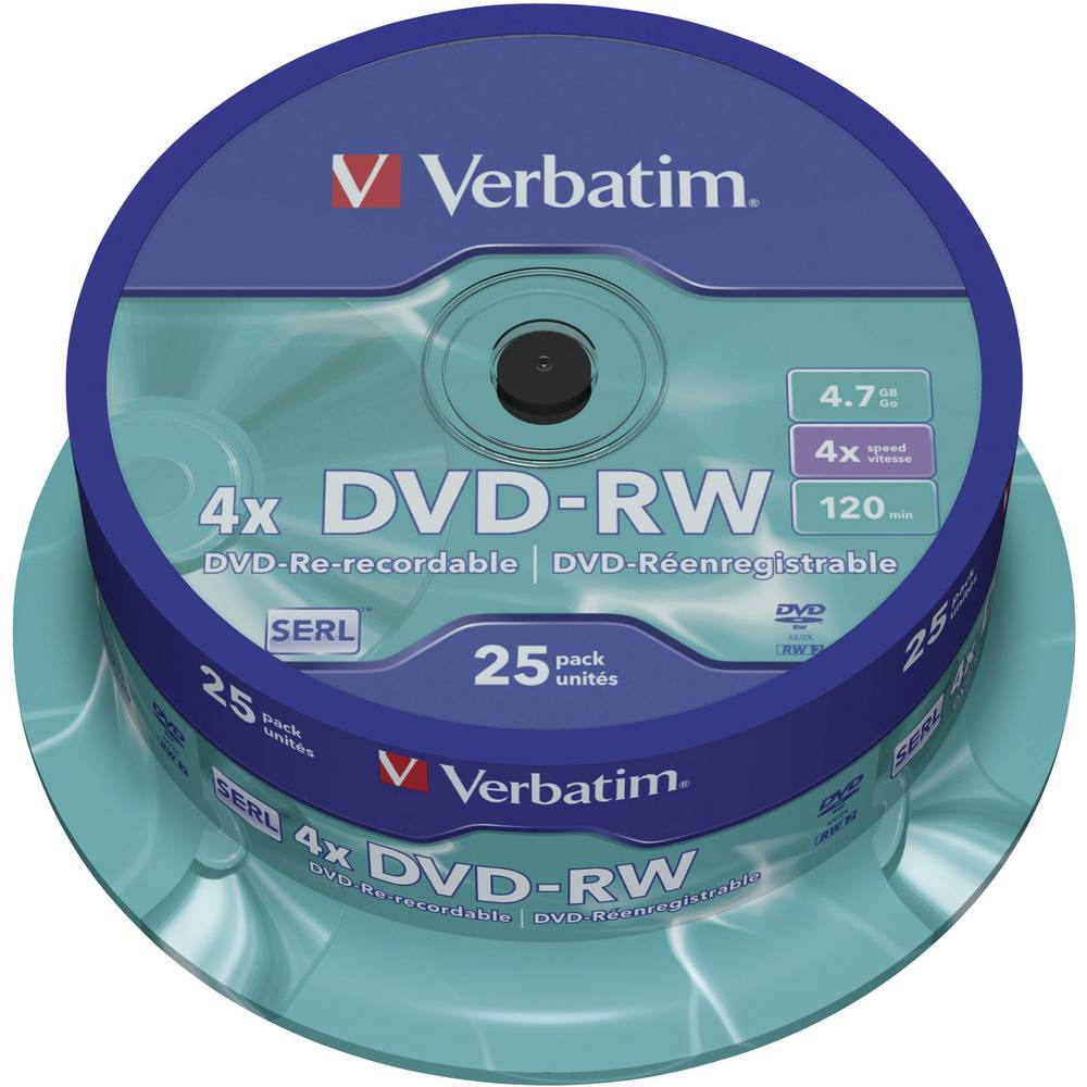 Verbatim 43639 DVD-RW 4.7 GB 25 ks vřeteno přepisovatelné