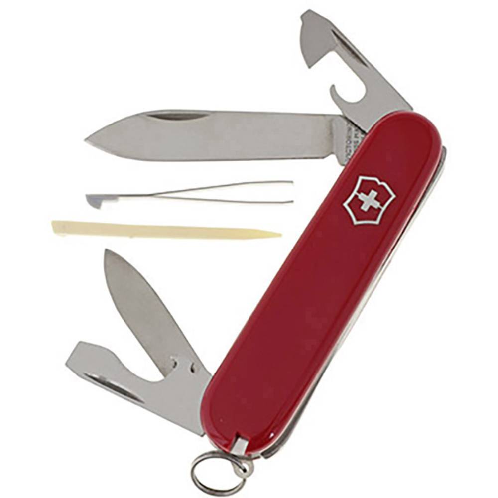 Victorinox Recruit 0.2503 švýcarský kapesní nožík počet funkcí 10 červená