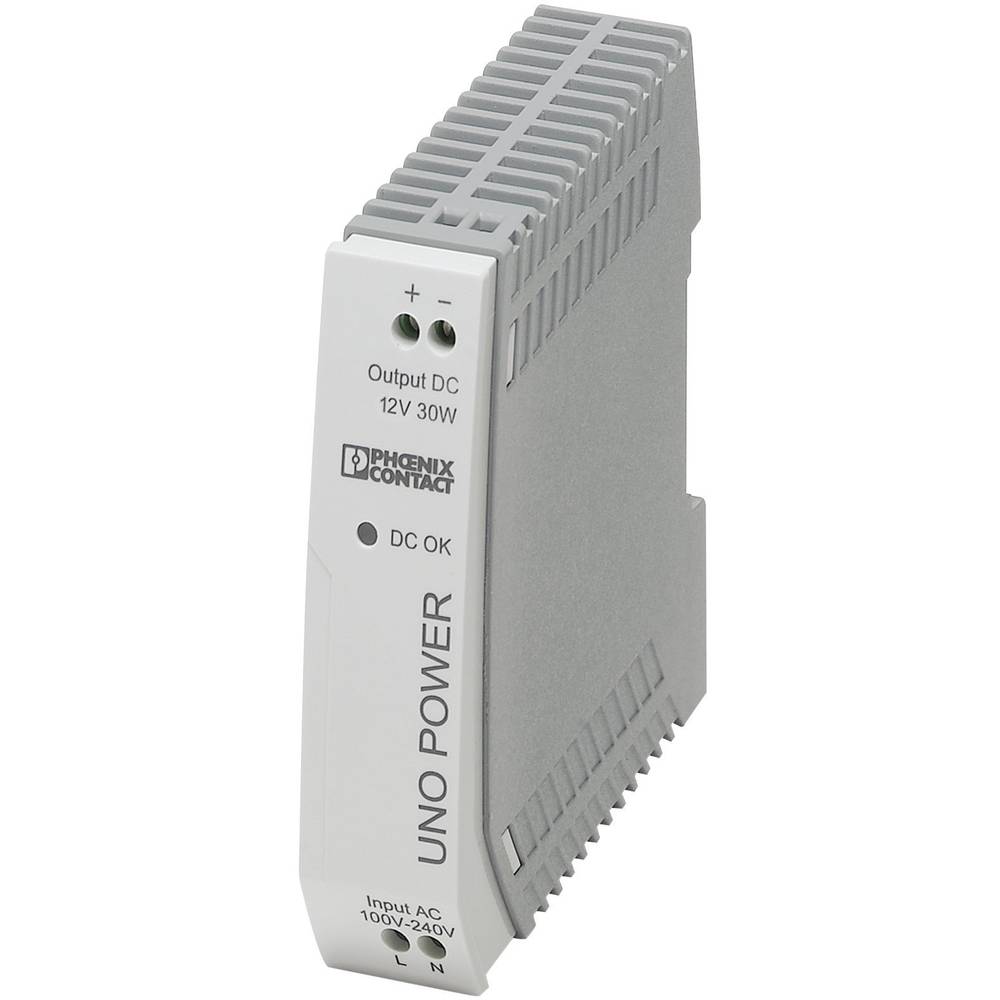 Phoenix Contact UNO-PS/1AC/12DC/30W síťový zdroj na DIN lištu, 12 V/DC, 2.5 A, 30 W, výstupy 1 x