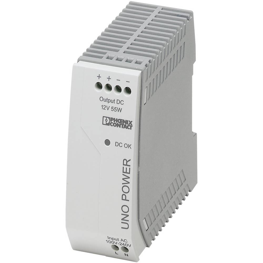 Phoenix Contact UNO-PS/1AC/12DC/55W síťový zdroj na DIN lištu, 12 V/DC, 4.6 A, 55 W, výstupy 1 x