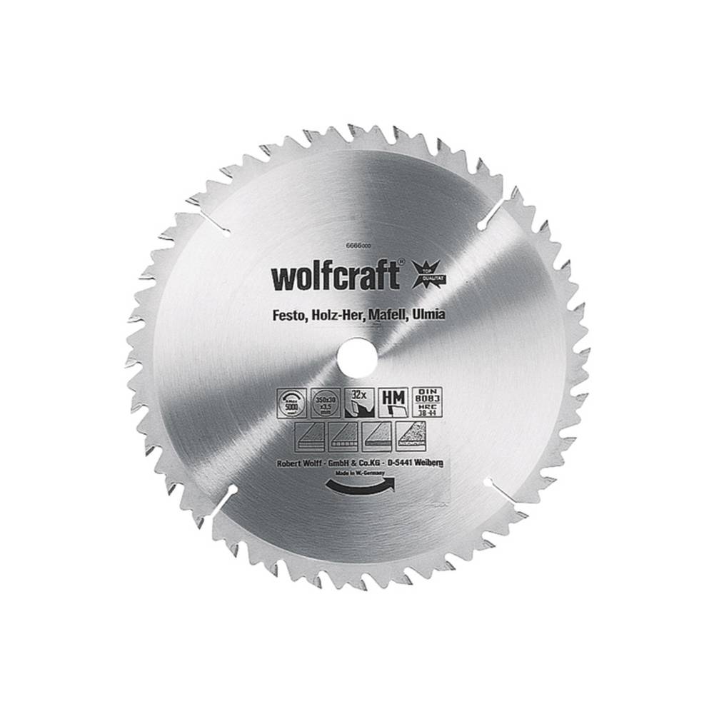 Wolfcraft 6660000 tvrdokovový pilový kotouč 250 x 30 x 3.2 mm Počet zubů (na palec): 24 1 ks