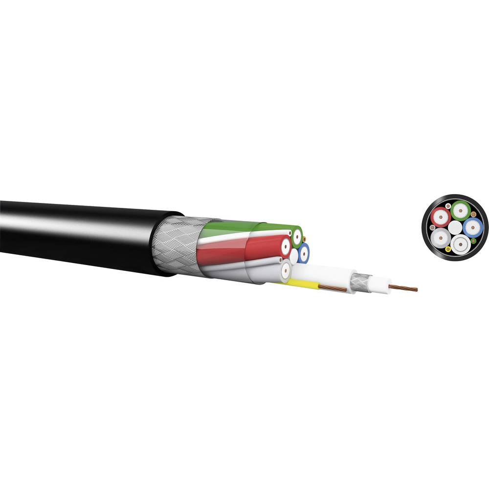 Kabeltronik 843750420-100 kombinovaný kabel 3 x 0.63 mm² + 4 x 0.20 mm² černá 100 m