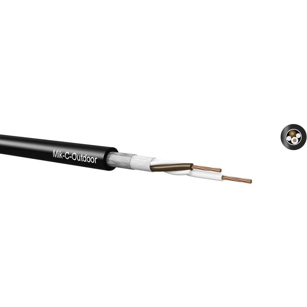 Kabeltronik 48M202509-100 mikrofonový kabel 2 x 0.25 mm² černá 100 m