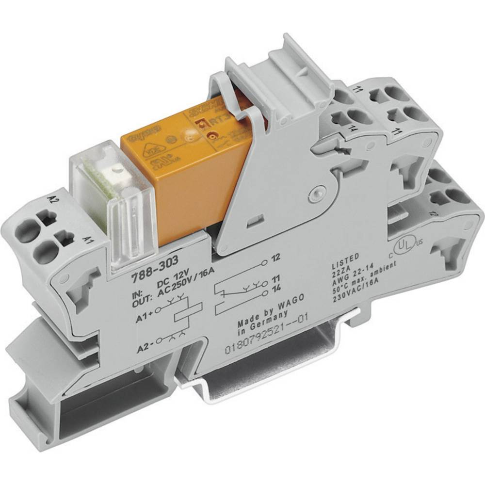 WAGO 788-507 reléový modul Jmenovité napětí: 115 V/AC Spínací proud (max.): 16 A 1 přepínací kontakt 1 ks