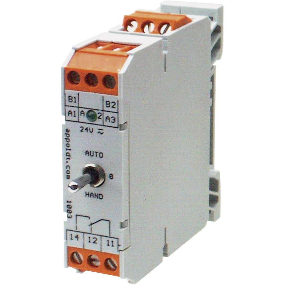 Appoldt RM-1W/Rückm. průmyslové relé Jmenovité napětí: 24 V/DC, 24 V/AC Spínací proud (max.): 8 A 1 přepínací kontakt 1