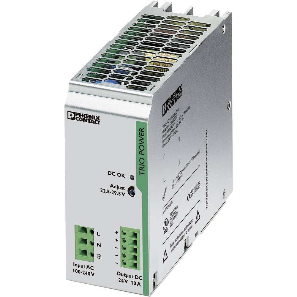 Phoenix Contact TRIO-PS/1AC/24DC/10 síťový zdroj na DIN lištu, 24 V/DC, 10 A, 240 W, výstupy 1 x