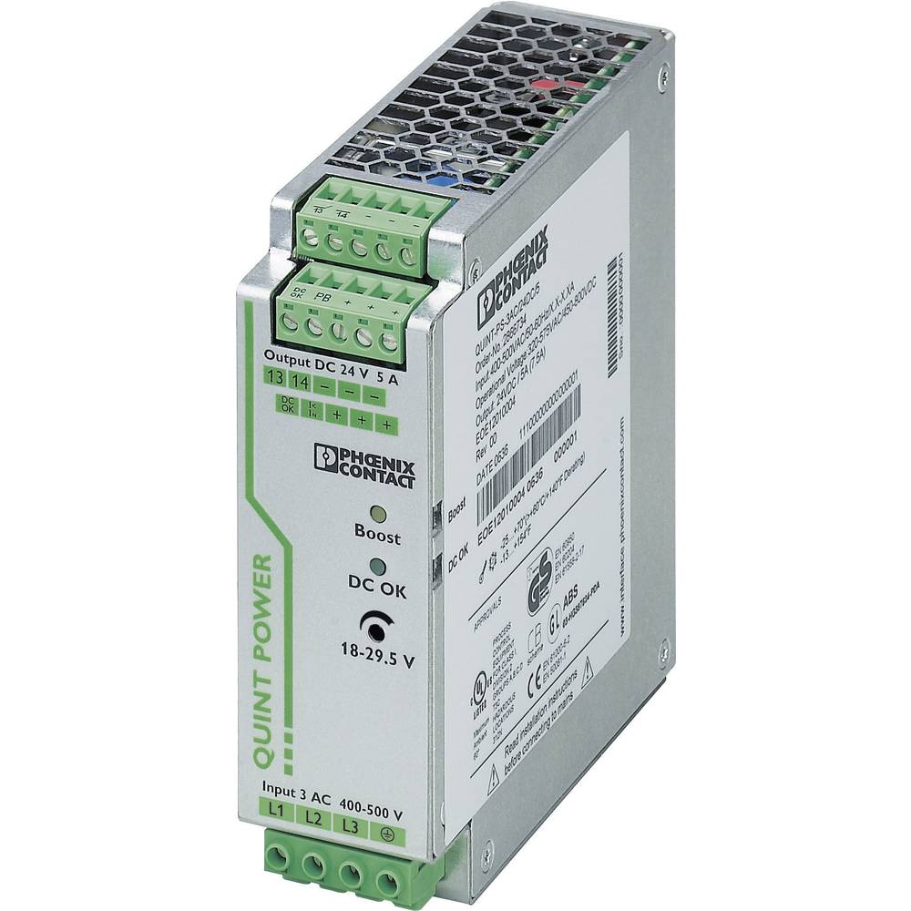 Phoenix Contact QUINT-PS/3AC/24DC/5 síťový zdroj na DIN lištu, 24 V/DC, 5 A, 120 W, výstupy 1 x