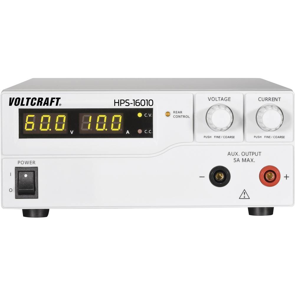 VOLTCRAFT HPS-16010 laboratorní zdroj s nastavitelným napětím, Kalibrováno dle (DAkkS), 1 - 60 V/DC, 0 - 10 A, 600 W, Re