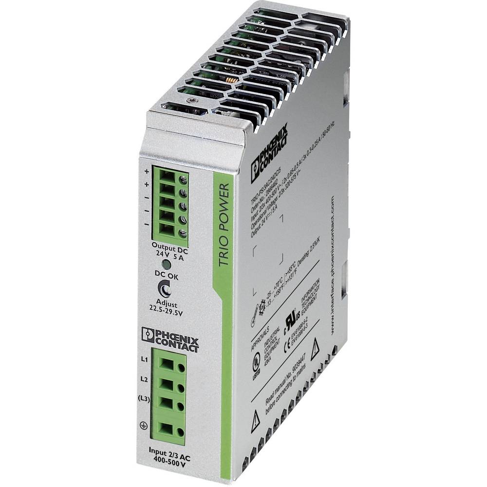 Phoenix Contact TRIO-PS/3AC/24DC/5 síťový zdroj na DIN lištu, 24 V/DC, 5 A, 120 W, výstupy 1 x
