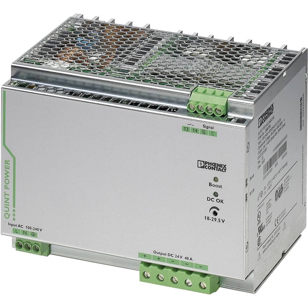 Phoenix Contact QUINT-PS/1AC/24DC/40 síťový zdroj na DIN lištu, 24 V/DC, 40 A, 18 W, výstupy 1 x