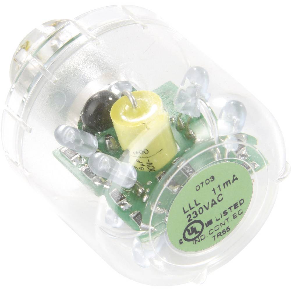 Auer Signalgeräte LED žárovka s trvalým LED světlem LLL Zelená, 24 V AC/DC, BA15d