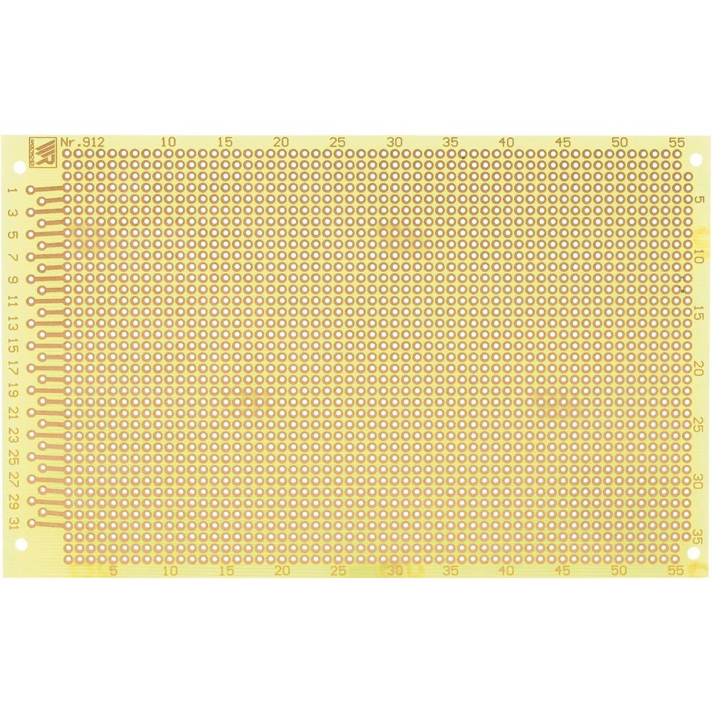 Rademacher WR-Typ 912 experimentální deska epoxid (d x š) 160 mm x 100 mm 35 µm Rastr (rozteč) 2.54 mm Množství 1 ks