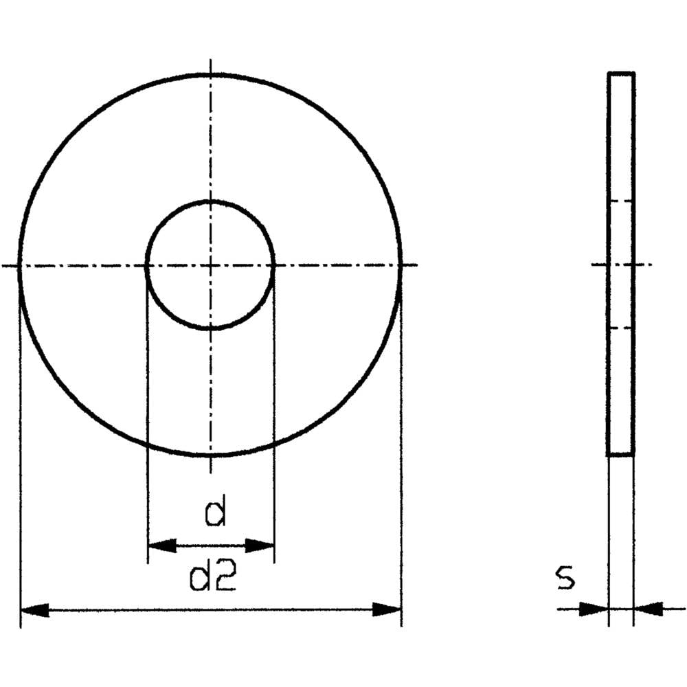 podložka plochá 5.3 mm 15 mm nerezová ocel A2 100 ks TOOLCRAFT 5,3 D9021-A2 194719