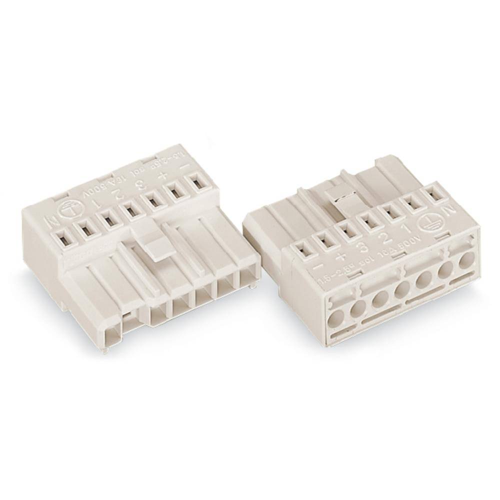 spojovací konektor Tuhost (příčný řez): 1.5-2.5 mm² Pólů: 7 WAGO WAGO GmbH & Co. KG 50 ks bílá