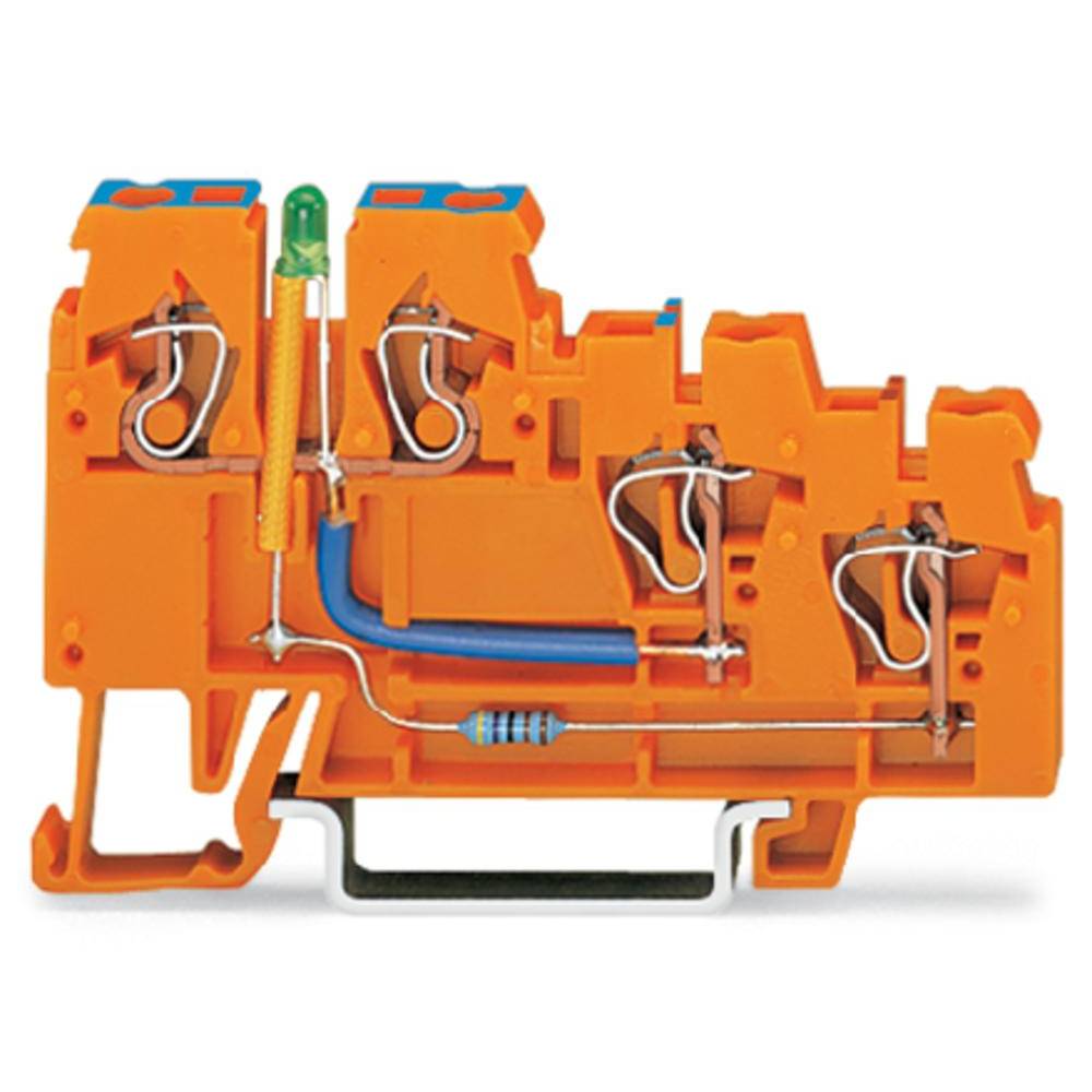 WAGO 270-564/281-483 svorka pro iniciační prvky 5 mm pružinová svorka oranžová 10 ks