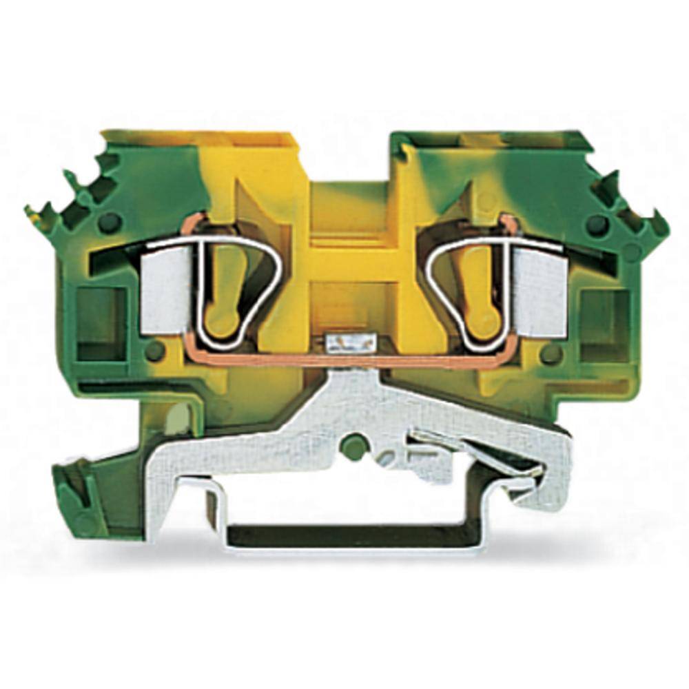 WAGO 282-607 svorka ochranného vodiče 8 mm pružinová svorka osazení: Terre zelená, žlutá 50 ks