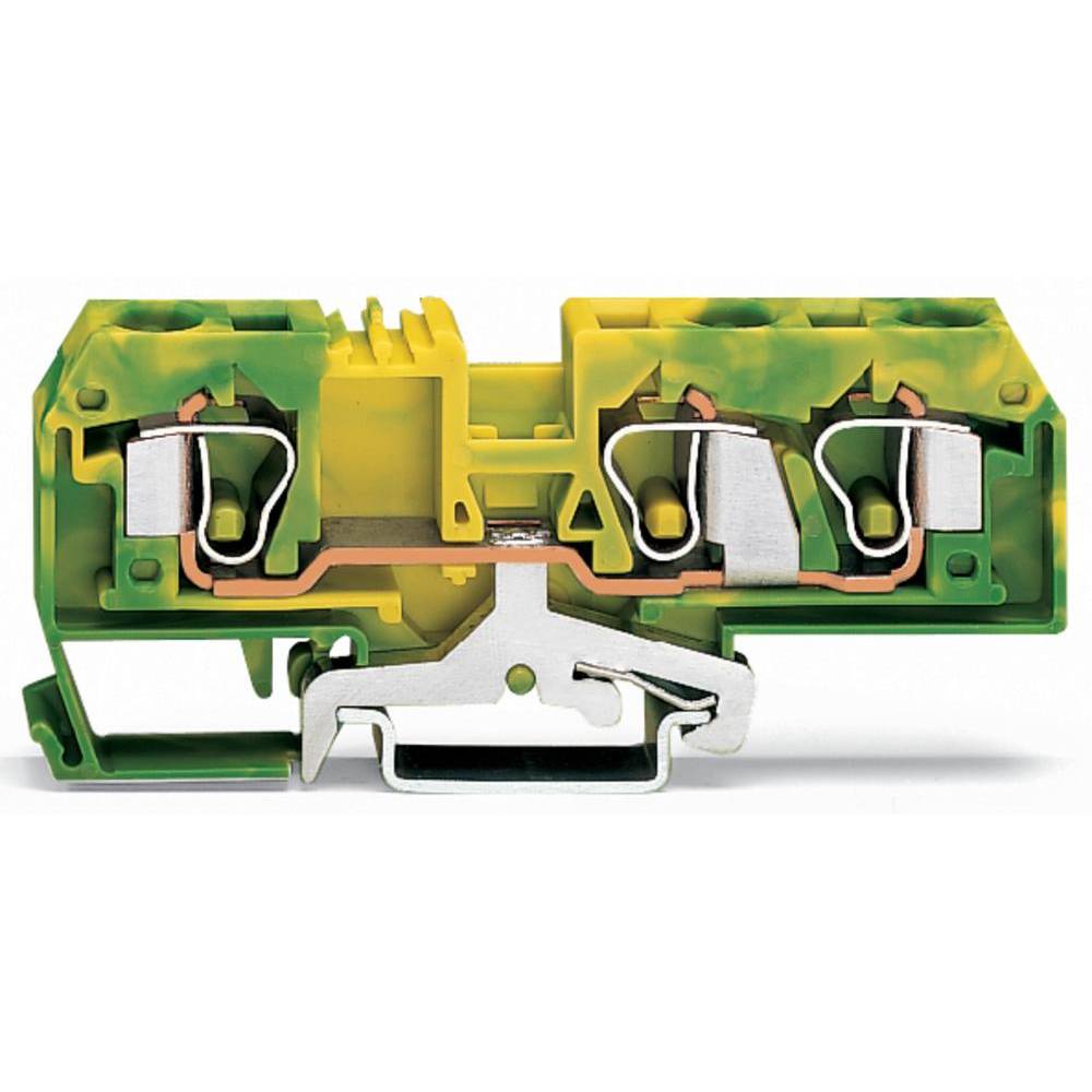 WAGO 284-687 svorka ochranného vodiče 10 mm pružinová svorka osazení: Terre zelená, žlutá 25 ks