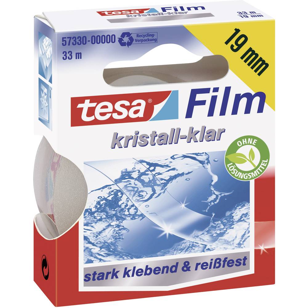 tesa tesafilm® kristall-klar 57330-00000-03 tesafilm křišťálově čistý transparentní (d x š) 33 m x 19 mm 1 ks