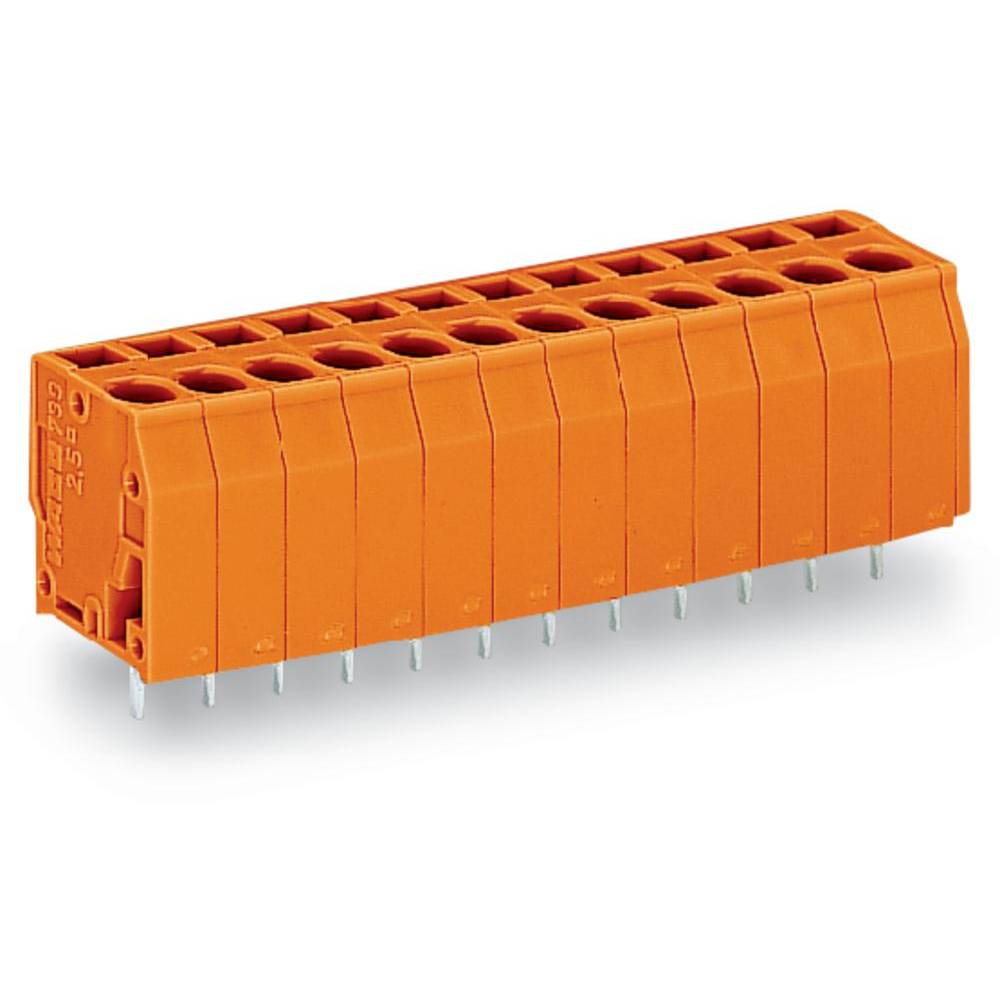 WAGO 739-166 pružinová svorkovnice 2.50 mm² Pólů 16 oranžová 40 ks