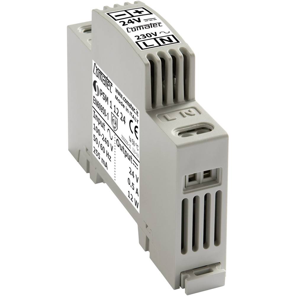 Comatec PSM11224 síťový zdroj na DIN lištu, 24 V/DC, 0.5 A, 12 W