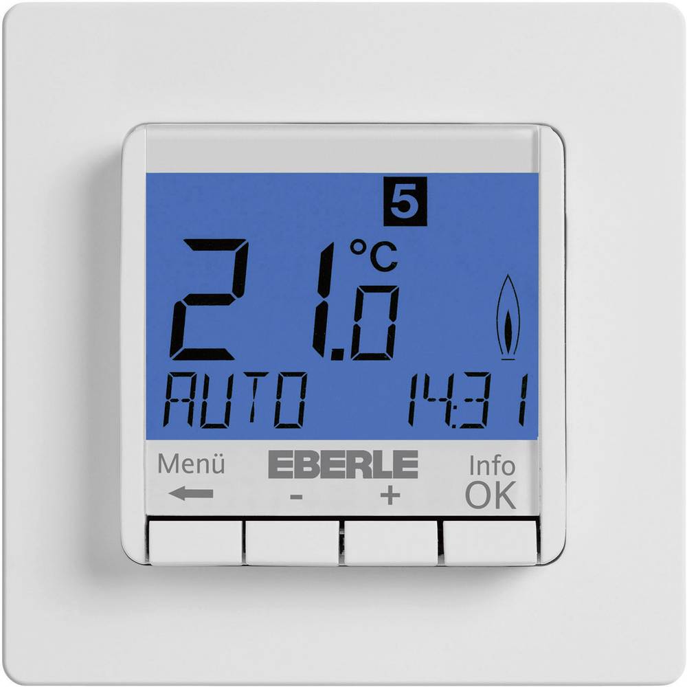 Eberle 527 8103 55 100 FIT-3R pokojový termostat pod omítku týdenní program Regulátor teploty místnosti bez čidla (R) 1