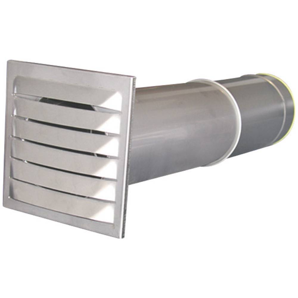 Wallair N37849 energeticky úsporný nástěnný ventilátor nerezová ocel vhodný pro trubice s Ø: 12.5 cm