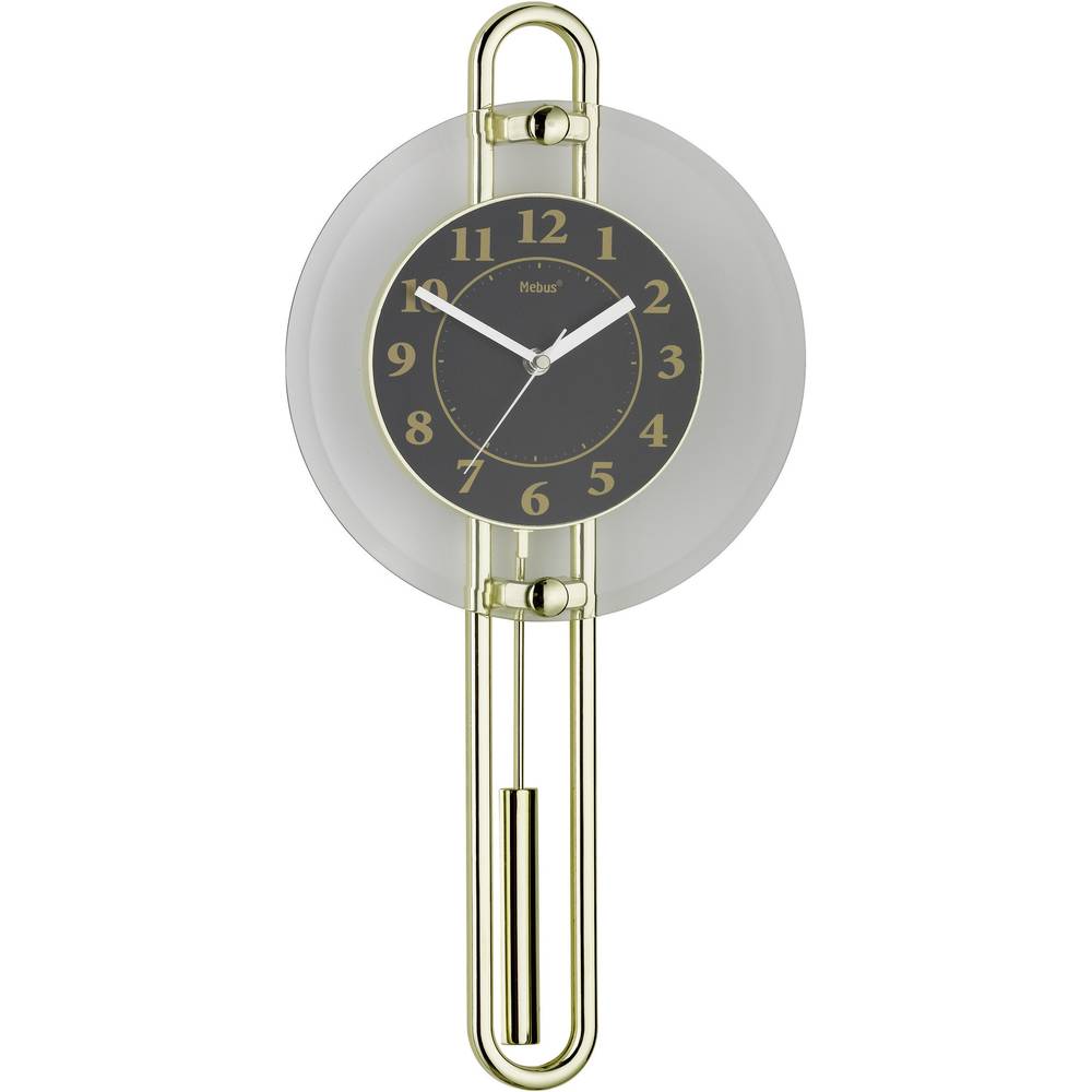 Mebus 14813 Quartz nástěnné hodiny 26 cm x 54.5 cm , zlatá, černá, stříbrná