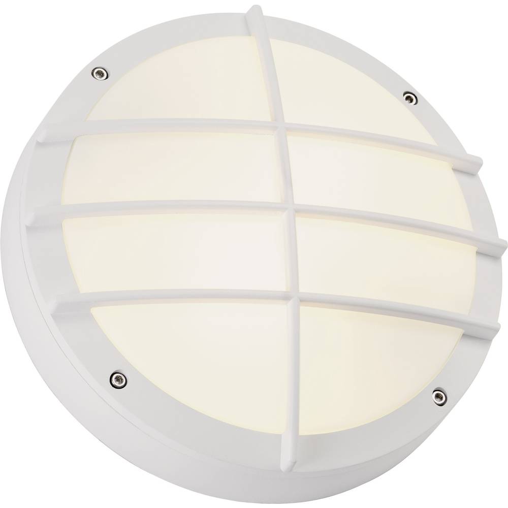 SLV Bulan Grid 229081 venkovní nástěnné osvětlení úsporná žárovka, LED E27 50 W bílá