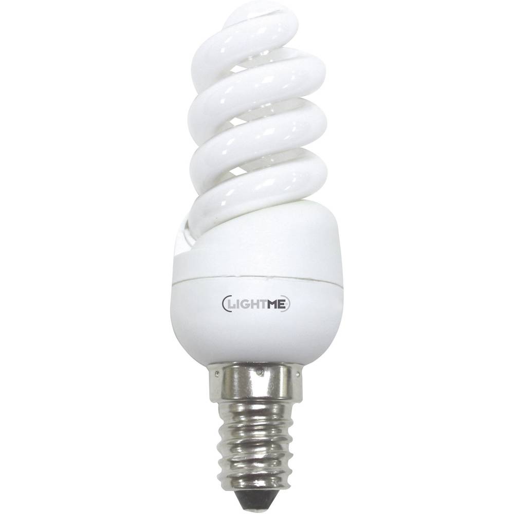 LightMe úsporná žárovka Energetická třída (EEK2021): G (A - G) E14 95 mm 230 V 8 W = 44 W teplá bílá spirálový tvar 1 ks
