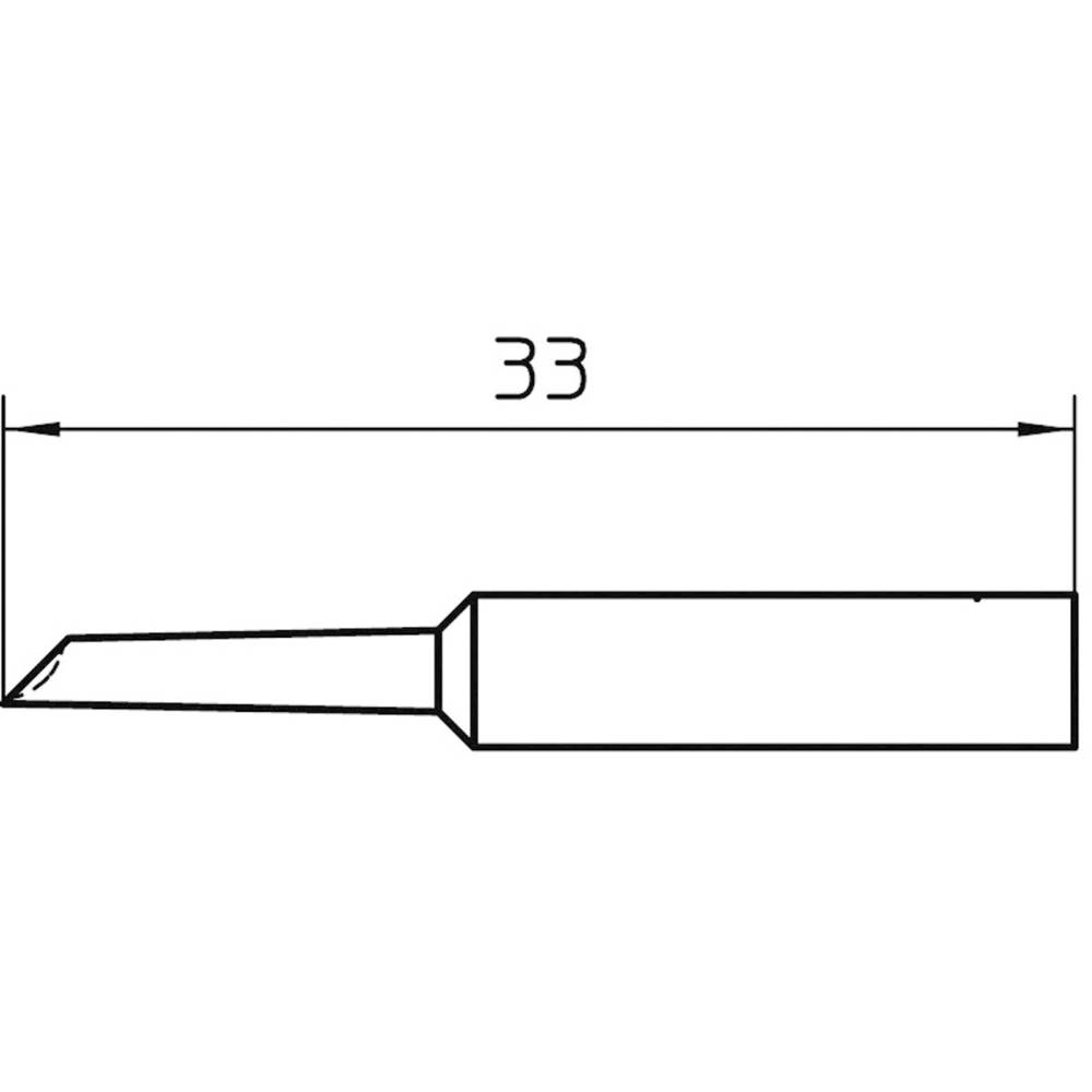 Weller XNT GW pájecí hrot zkosený 45° Velikost hrotů 2 mm Délka hrotů 33 mm Obsah 1 ks