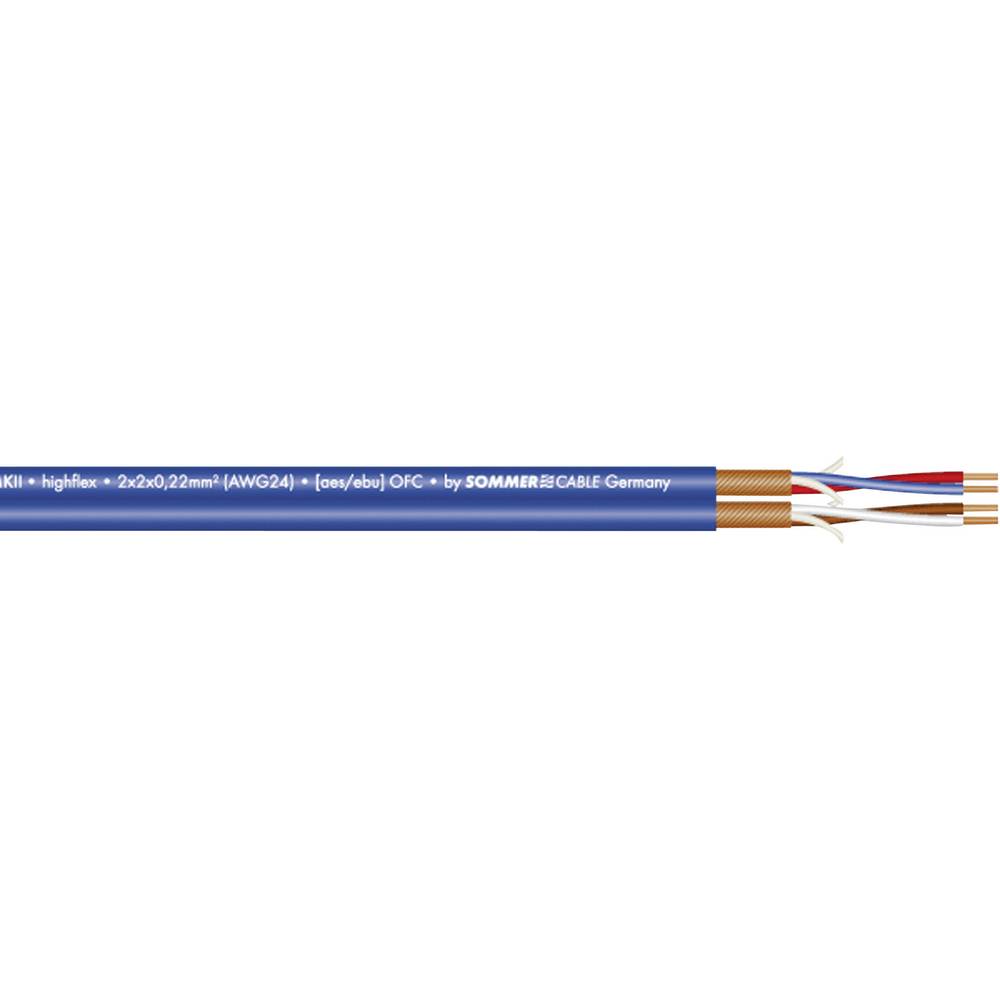 Sommer Cable 200-0552 mikrofonový kabel 2 x 2 x 0.22 mm² modrá metrové zboží