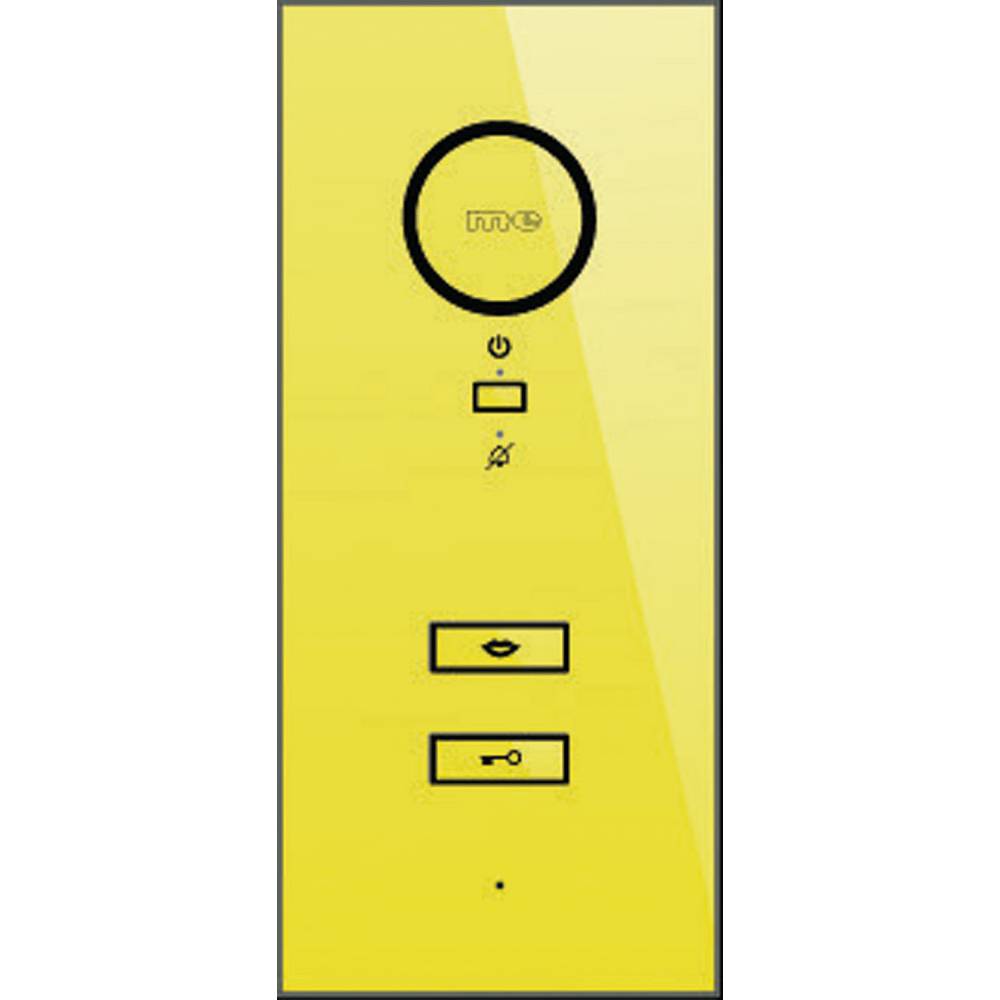 m-e modern-electronics ADV-100 W Vistadoor domovní telefon kabelový vnitřní jednotka citrónově žlutá, bílá