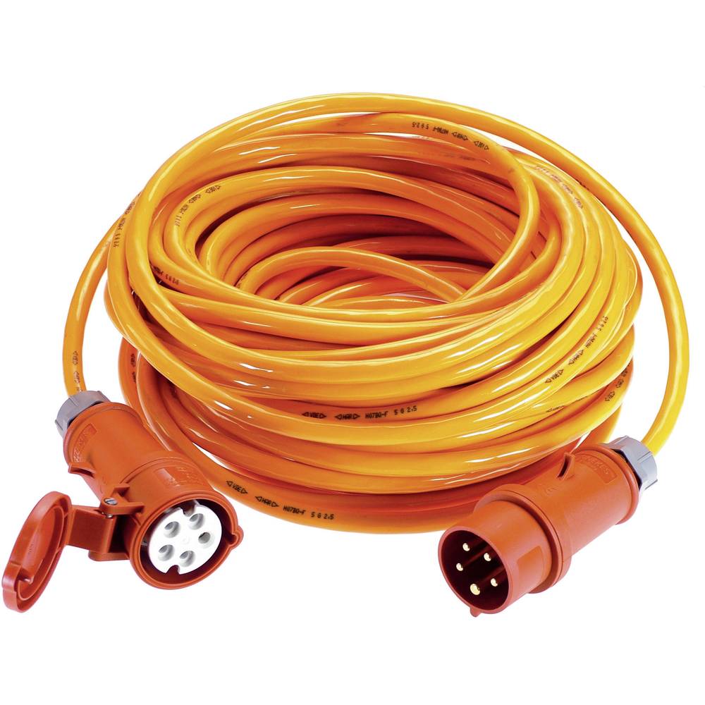 AS Schwabe 59647 napájecí prodlužovací kabel 32 A oranžová 25.00 m H07BQ-F 5G 4 mm² s fázovým měničem