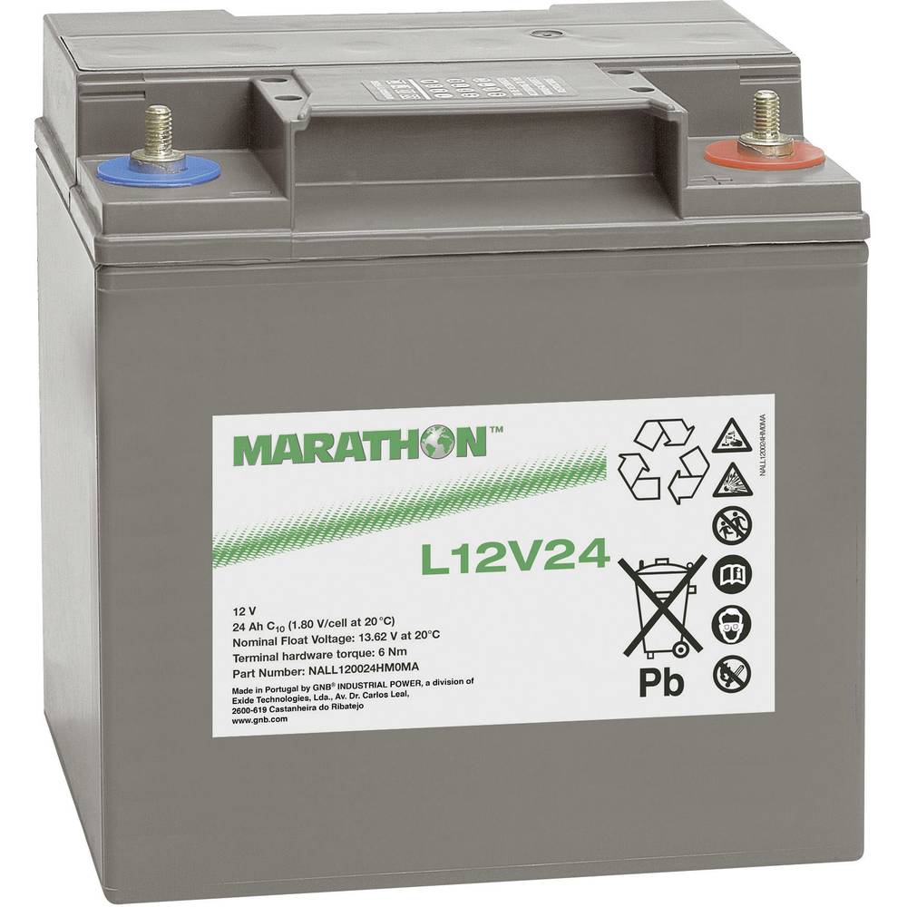 GNB Marathon L12V24 NALL120024HM0MA olověný akumulátor 12 V 23.5 Ah olověný se skelným rounem (š x v x h) 168 x 174 x 12