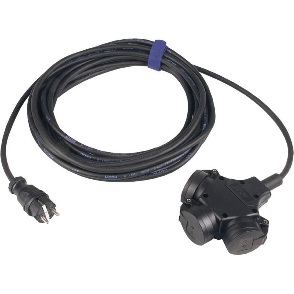 SIROX 345.503 napájecí prodlužovací kabel 16 A černá 3.00 m H07RN-F 3G 1,5 mm²