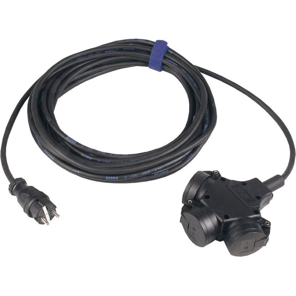 SIROX 345.510 napájecí prodlužovací kabel 16 A černá 10.00 m H07RN-F 3G 1,5 mm²
