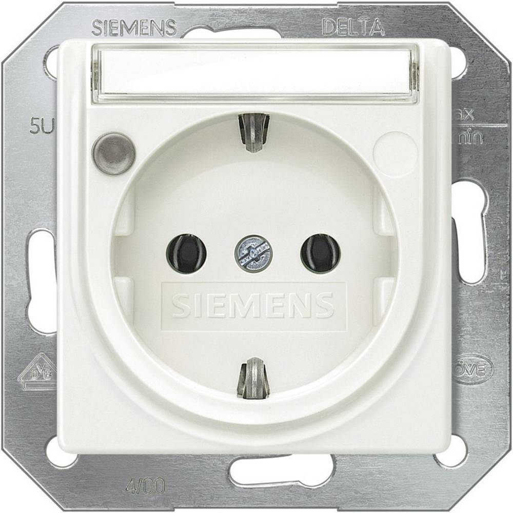 Siemens spínací program vestavný zásuvka s ochranným kontaktem Delta bílá 5UB1560