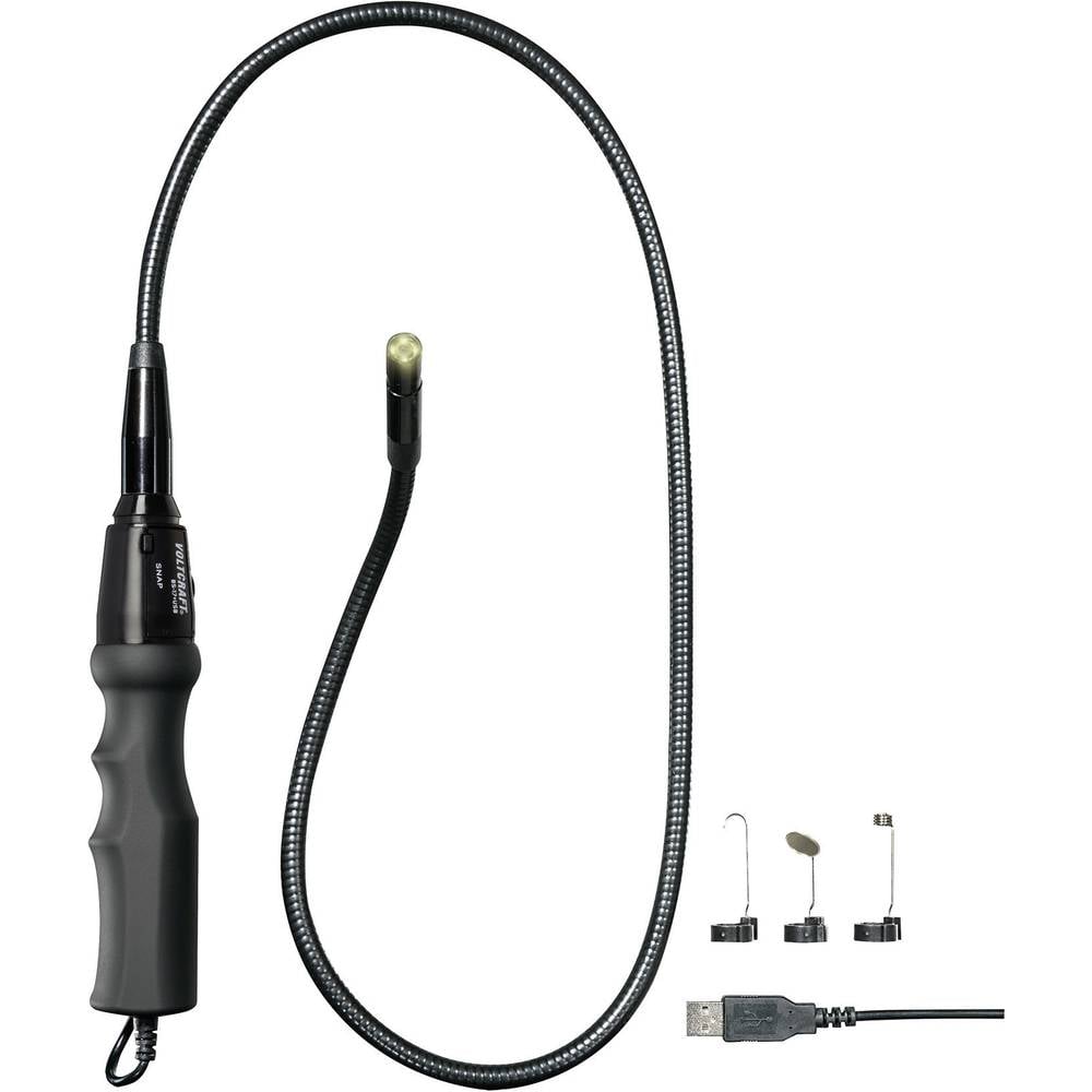 USB endoskop VOLTCRAFT BS-17+ Ø sondy: 8 mm Délka sondy: 93 cm obrazová funkce , videofunkce , LED osvětlení , zaměření
