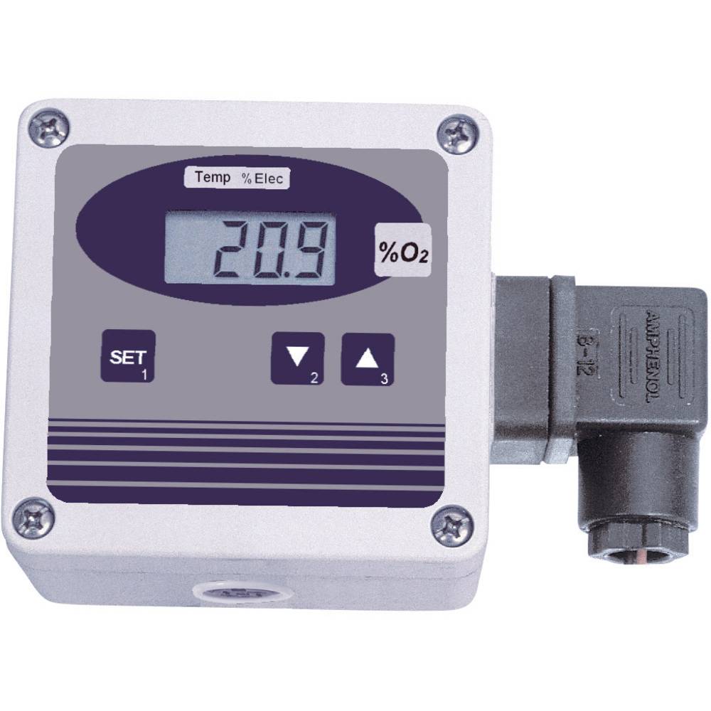 Greisinger Oxy 3690 měřič zbytkového kyslíku 0 - 100 % externí senzor, kyslíkový měřicí přístroj, s funkcí měření teplot