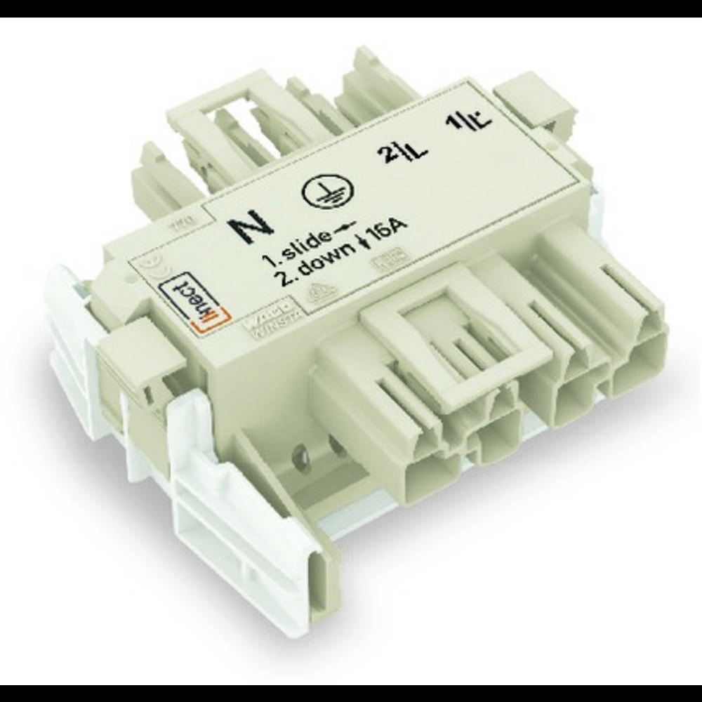 WAGO WAGO GmbH & Co. KG síťový adaptér síťová zástrčka - síťová zásuvka Počet kontaktů: 4 bílá 25 ks