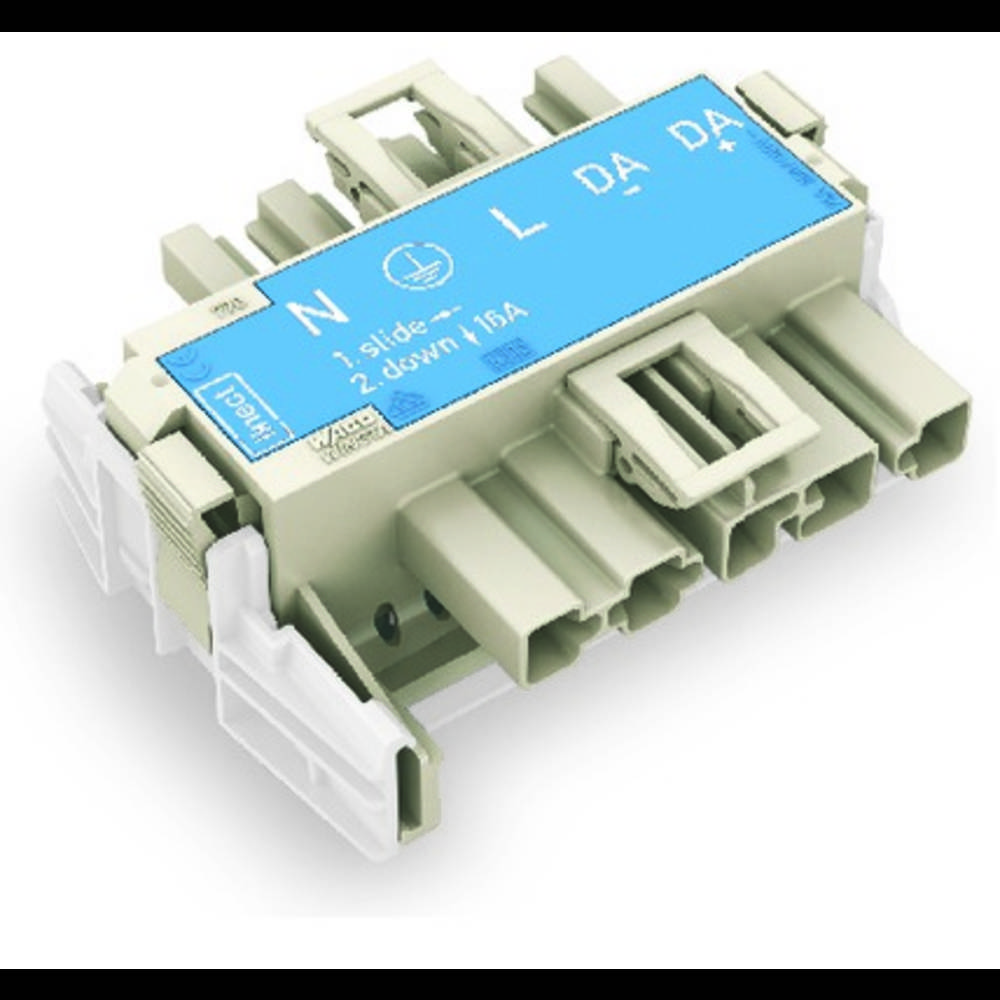 WAGO síťový adaptér síťová zástrčka - síťová zásuvka Počet kontaktů: 5 bílá 20 ks