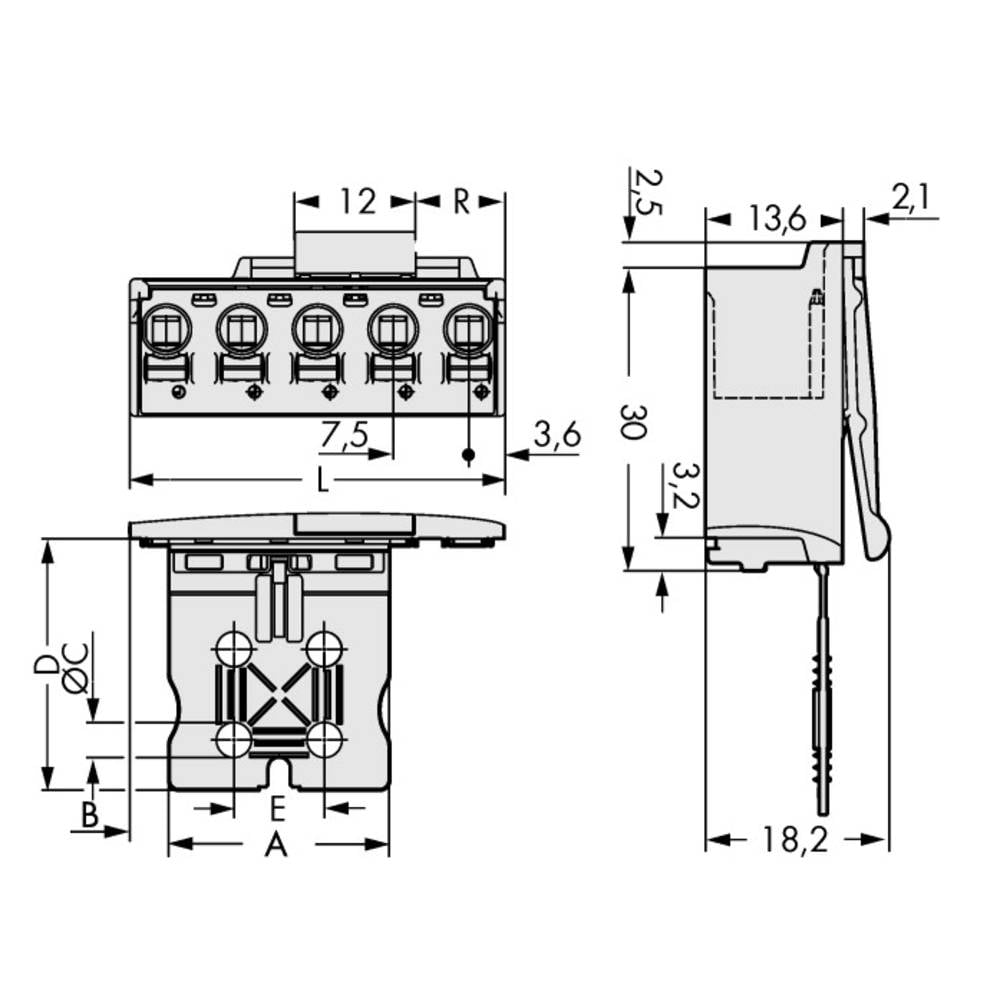 WAGO 2092 konektor do DPS 2, rozteč 7.50 mm, 2092-3502/002-000, 100 ks