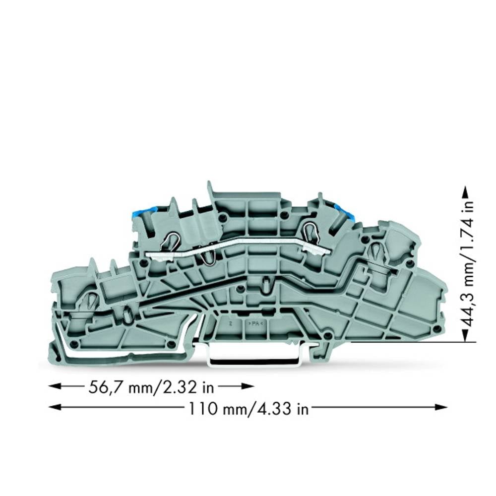WAGO 2003-6651 patrová instalační svorka 5.20 mm pružinová svorka osazení: N šedá 50 ks